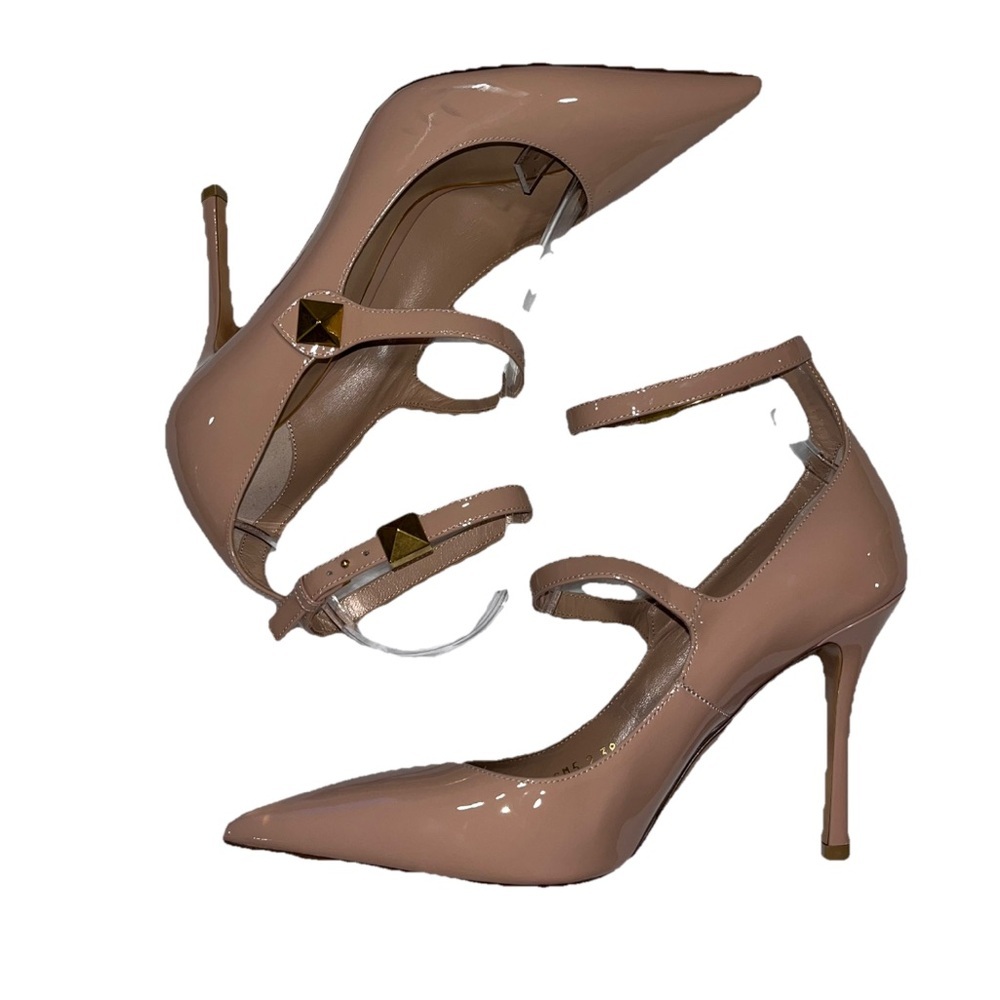 Valentino Garavani Nude Rockstud Pointed Toe Pumps Heels 7.5–8 Formal Party 🟡 - Picture 7 of 13